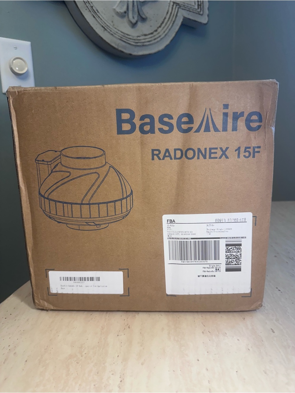 BaseAire RadonEx 15F 4" Radon Mitigation Fan/Pump for In/Outdoor Ventilation